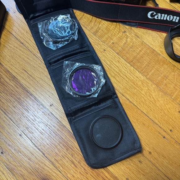 Cannon T5 Rebel DSLR with 55mm Fixed Lens, Accessories, Case, Batteries - Picture 2 of 13